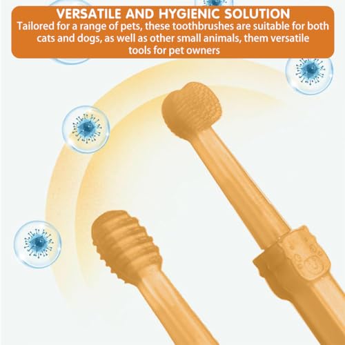 Qpets® 6PCS Dog Toothbrush with Tongue Scraper for Dogs Puppies Cats Small Pets Soft Silicone Pet Toothbrush for Easy Teeth Cleaning Massaging Soothing Gums Fresh Breath with Storage Box Qpets® 6PCS Dog Toothbrush with Tongue Scraper for Dogs Puppies Cats Small Pets Soft Silicone Pet Toothbrush for Easy Teeth Cleaning Massaging Soothing Gums Fresh Breath with Storage Box
